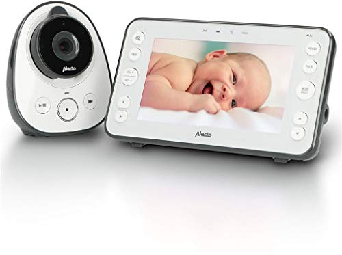 Alecto DVM-150 - Babyphone mit Kamera und 5 Farbdisplay, Weiß