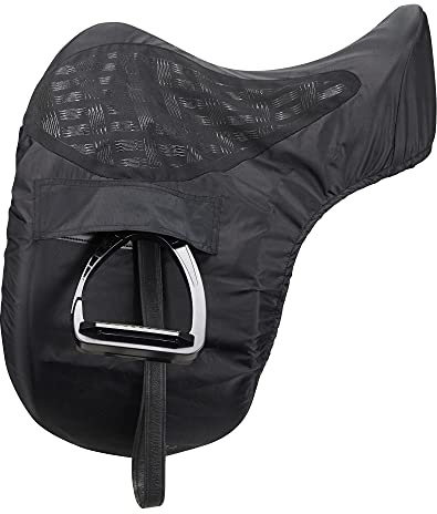 Lemieux ProKit Housse de Selle de Dressage en Noir avec siège antidérapant en Silicone – Extérieur en Polyester imperméable – Doublure en Polaire – Dressage – Noir