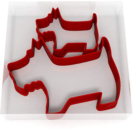 Mini/Small Scottish Terrier Dog Set of 2 Value Fondant Cutters Pair 3CM + 5CM