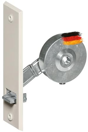 markiso® 1x Rollladen Gurtwickler Unterputz 160 mm Lochabstand [Made in Germany] mit Blende in Weiß, Aufwickler für Maxigurte bis 23 mm, Einlassgurtwickler