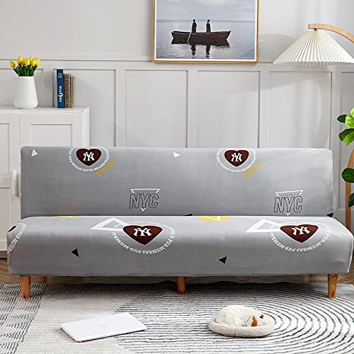 DENGZH Sofabezug ohne armlehnen，Armloser Sofaüberwurf Abdeckung Antirutsch Sofahusse Sofa Überzug Schlafsofa Schonbezug Stretchhusse (Color : N, Größe : 160-190cm(63-75inch))