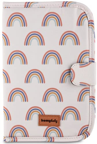 HOMYBABY® Mutterpasshülle - Baby Reisedokumentenhalter - Babypass Hülle - Organizer für Neugeborene - Baby-Geschenk - Dokumententasche für Reisen (Arrows)