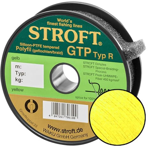 Stroft GTP Typ R Geflochtene Angelschnur 300m gelb R7-0,300mm-18kg
