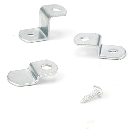 60 Pièces Clips de Cadre pour Toile, 6,35 mm, 3,18 mm, 12,7 mm Outils de Montage de Peinture sur Toile avec 100 vis 152,4 x 9,53 mm Accessoires de Fixation pour Encadrement Photo