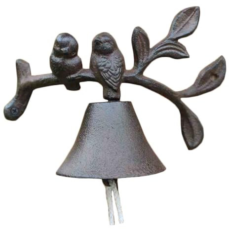 Gusseisen Vogel Dinner Glocke, Dekoration Wand Antiker Bauernhof und Vordertor Glocke, Außen Hängendes Dekor