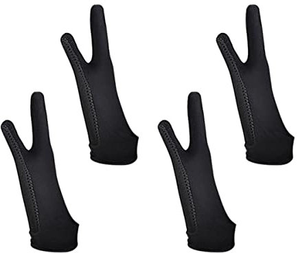 STOBOK 2pairs Digital Drawing Glove Sketching Glove Two-Finger Design for Artist Use for Sketching Drawing and Graphics Tablet Work
