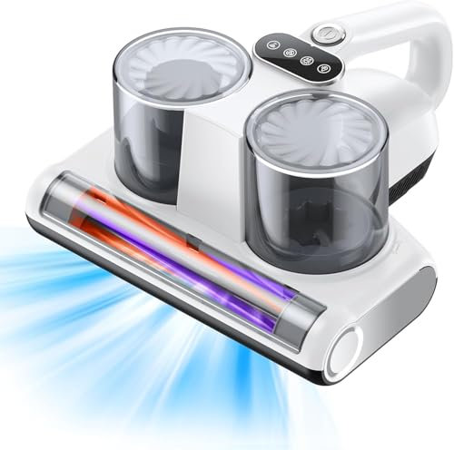 YUFAC 16Kpa Milbensauger für matratzen mit UV-Licht HEPA-Filter (UVC-S1600-Pro, Grün)