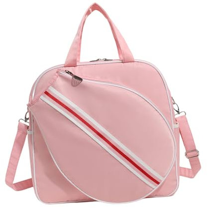 Perfeclan Tennistasche, Schlägertragetasche, Umhängetasche, multifunktionale Pickleball-Tasche, Sporttasche, Premium-Tennistasche, Tennisschlägertasche, Pink Style B