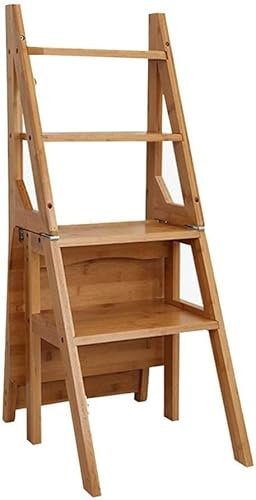 4 nivåer trästege pall stol med multifunktionell design för vuxna bärbar stege sko bänk blomställ inomhus kök badrumsmöbler