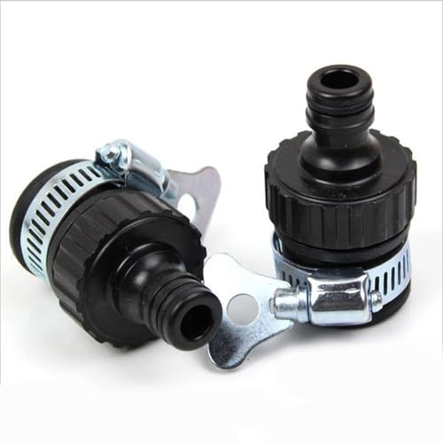 Universal Tap Connector Adapter - Ideal for Mixing Kitchen and Garden Use - Fitting for Hose Pipes with LC Connection - Easy Installation (2 PCS)