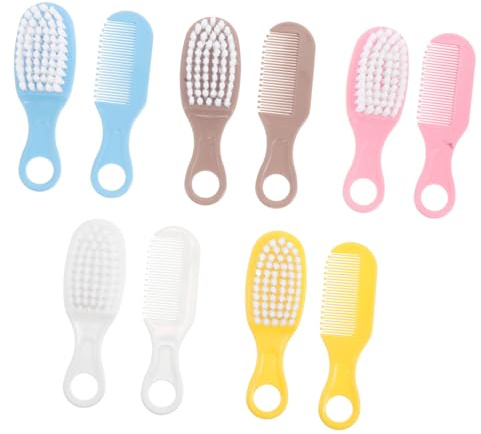 OSOLADY 5sets Grooming Kit Scalp Comb Boy Girl Hair Brush Set Soft Bristles Bath Brush Comb