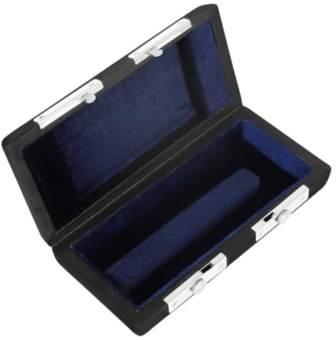 FRCOLOR Leichter und Tragbarer Flötenhalter zum Schutz Des Flötenkopfstücks aus Leder und Lint Kleine und Zarte Mundstückbox für Querflöten Zubehör Unterwegs