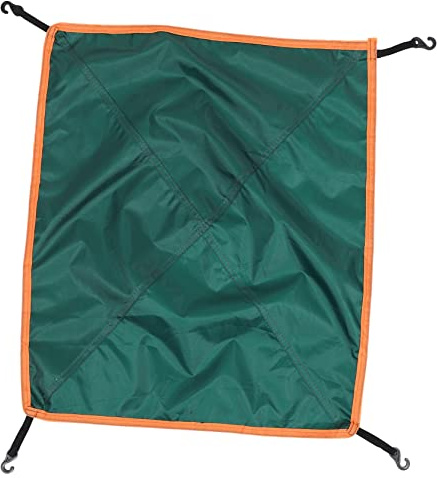 BIUDECO Bâche de Tente Imperméable et Résistante la Pluie 60x50 Cm en Tissu Militaire Vert Foncé, Protection Solaire Réutilisable pour Camping, Randonnée et Activités de Plein Air
