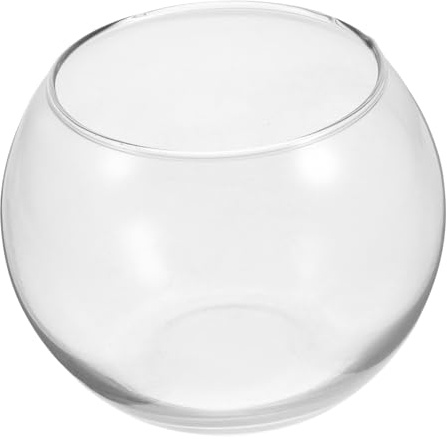 BESPORTBLE Ciotola in Vetro Trasparente Rotonda per e Piante Boccia Bubble Vase per Decorazioni Casa e Ufficio Compatto Idrocoltura Allestimenti Eleganti