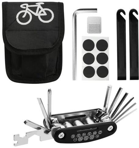 Kit De Réparation De Vélo, Outil Multifonction 16 En 1 Avec Clé Hexagonale Et Tournevis, Outil Multifonction Portable Pour Moto, VTT, Vélo De Route, Accessoires Moto Universels