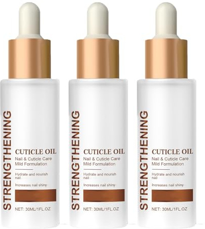 Huile pour cuticules pour ongles, nourrissante, à absorption rapide, réparatrice, hydratante, fortifiante et prévenant les envies, pour ongles secs, cassants et rugueux, huile nutritive (3pcs)