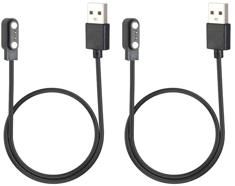 JiaHeHe Chargeur Magnétique 2 Broches 2,84 mm, Lot de 2 Câbles USB, Appareils compatibles avec connecteur magnétique de 2,84 mm, Alimentation Stable