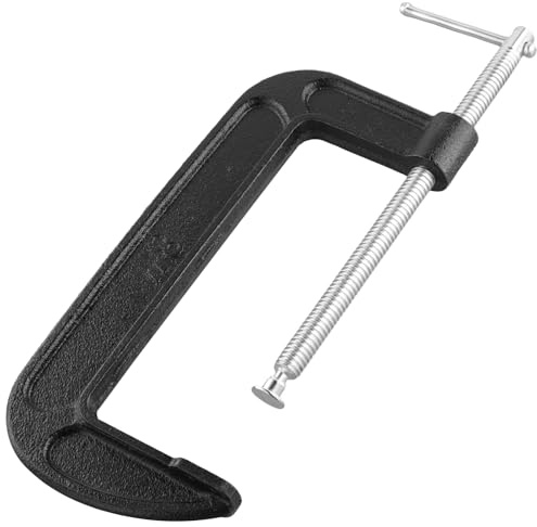 LEXININ 8 Inch G Clamp, Jaw Opening 215mm Black Cast Iron C Clamps for Woodworking Welding Building