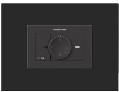 C37A Termostato Ambiente da Incasso Antracite con Manopola Alimentato a 230V