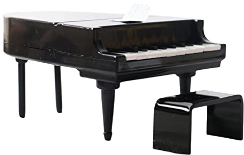 CoudarTitie Modèle Miniature Ornement Décor Instrument Musical Maquette Mobilier Maison de Poupée En Plastique Inodore Adapté pour, Le noir