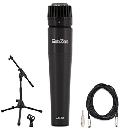 SubZero Dynamic Instrument Mic with Cable and Low Mic Stand