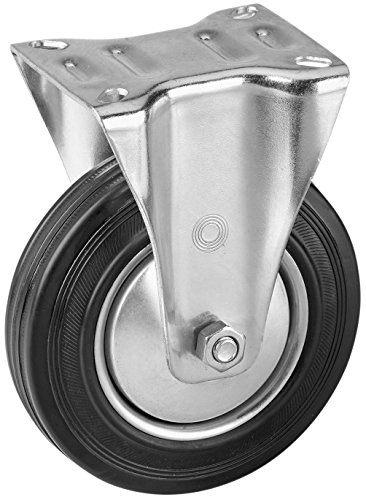 Metafranc 800610 Rueda Fija diámetro, 104 x 80 mm, Goma Maciza, cojinete de Rodillos, Ø 140 mm