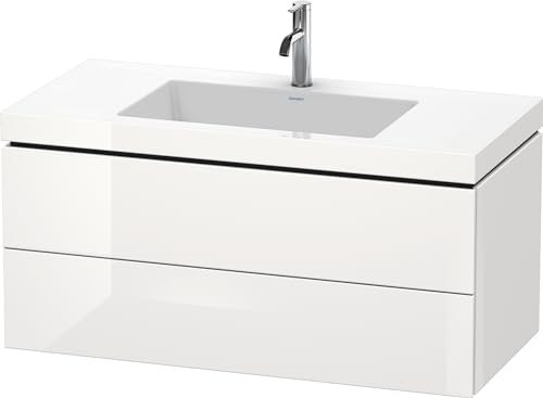 Duravit Duravit Waschtischunterbau L-CUBE mit Waschtisch Vero Air, 500 x 1000 x 480 mm 1 Hahnloch weiß hochglanz
