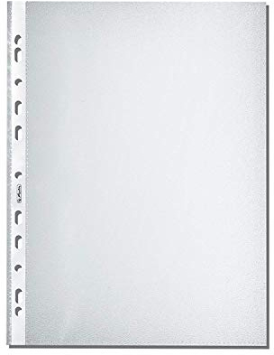Herlitz Prospekthülle A4 genarbt, Premium Packung,dokumentenecht (200er Premium, A4)