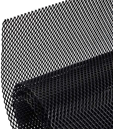 AggAuto 100x33cm griglia universale diamantata da corsa in 3x6mm Rombo, griglia in lega di alluminio per auto, griglia automobilistica