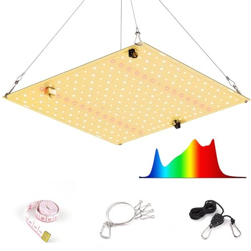 HOMUTE Lámpara LED para plantas de 600 W de espectro completo LED con IR y UV para plantas de interior y