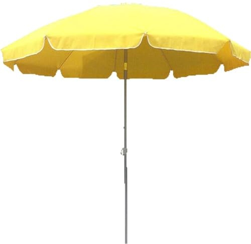 cosedacasa Ombrellone da mare antivento per spiaggia giardino grande cm240 in acciaio tessuto poliestere 200gr-giallo