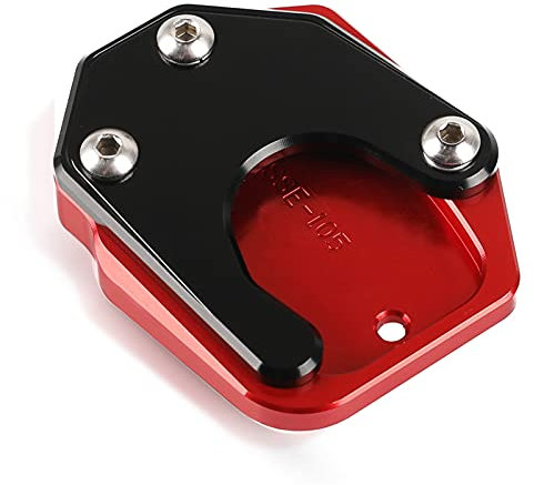 DOLOX Für H XLV 600 650 700 TRANSALP XL600V XL650V XL700V CNC Seitenständer Fuß Ständer Vergrößern Verlängerung Stützplatte Pad Schuh MotorradstäNder(ROT)