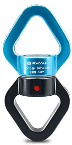NewDoar 30KN Rotator Swing Spinner Micro Giratorio Dispositivo giratorio para Swing Aerial Dance/Yoga/columpio/Hamaca/Colgante/Escalada (Azul Negro)