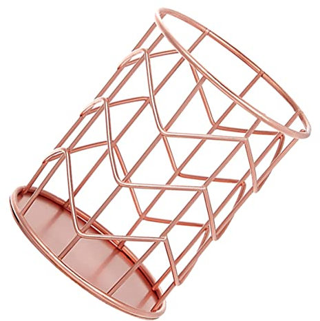 Alipis Eisen Schreibtisch-stiftehalter Mit Make-up-pinselhalter Organizer Für Kosmetikartikel Und Stifte Schöner Glanz Und Robuste Konstruktion Saubere Und Ordentliche Aufbewahrungsbox
