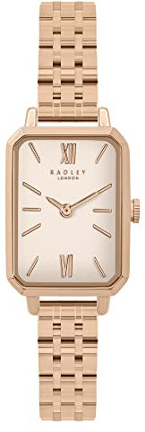 RADLEY Ladies Rose Gold Rectangle Bracelet Watch RY4620