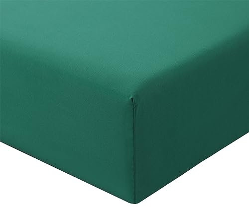 RUIKASI Spannbettlaken 90x200cm Grün Bettlaken - Oeko Tex Spannbetttuch 90x200 Bettbezug, Mikrofaser Betttuch Bett Laken Bezug 90 x 200 30 cm Tiefe Tasche, Bed Fitted Sheet Bedsheet