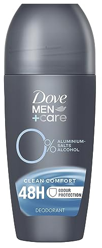 Dove Men+Care Roll-On Clean Comfort Deo ohne Aluminium schützt 48 Stunden vor Körpergeruch 50 ml 1 Stück