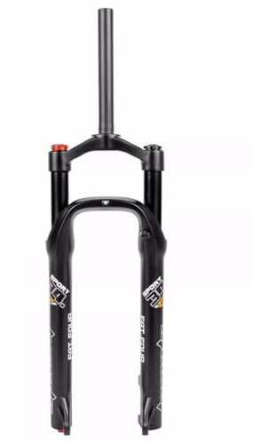 HIMALO Fat Bike Federgabel 26x4.0'' MTB-Luftgabel 1-1/8 Gerades Rohr Fahrrad-Gabel 100mm Federweg QR Scheibenbremse Vorderradgabel Zugstufe Einstellbar Manuelle Sperre (Color : Black)