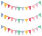 36pcs Guirnalda Banderines Multicolore, Banderines Triangulares 12M, Banderines Decoración Multicolores para Cumpleaños Boda Fiesta Jardín