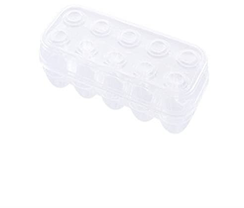 LXYDPZ Egg Basket 10/15/24 Grids Egg Storage Box Egg Tray with Lid Kitchen Refrigerator Egg Box Rack Egg Storage Boxes(10 Grids) (Transparent)