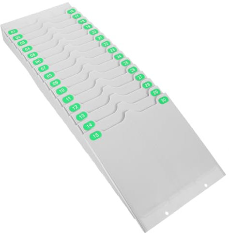 COOPHYA Porte-cartes De Pointage Mural Rétractable 30 Emplacements Plastique Robuste Rangement Bureau Et Entrepôt Modulable Démontable Pour Gestion Des Badges Employés