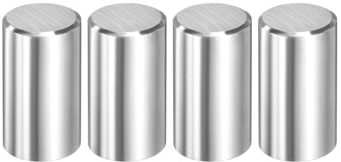 QUARKZMAN 4 Stück Zylinderstifte 16 mm x 30 mm Metallstift, 316L Edelstahl Zylindrische Dübelstifte Regalstützstift Stiftstange Befestigungselemente Metallregalstifte Silberton