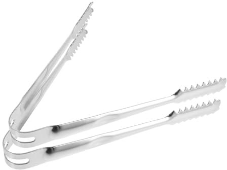 Alipis 2pezzi Vaschetta Per Cubetti Di Ghiaccio Pinze Da Cucina in Acciaio Pinze Da Forno Per Barbecue Piccole in Pinza Per Pasta
