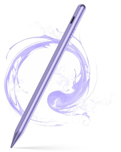 CMARS Tablet Stift, Stift für Tablet/Samsung/iPhone/Lenovo/Huawei/Switch | Kompatibel mit Android Smartphone und Tablets, Magnetischer Stift Wiederaufladbarer Tablet Schreibstift-Lila
