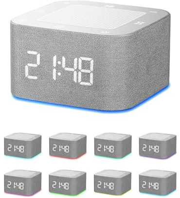 MOXTOYU Portable White Noise Machine for Baby & Adults 32 Soothing Sounds, Supports APP & Bluetooth 5.3 Sleep Aid with Night Light, 8H Battery Life, Perfect Gift for New Parents