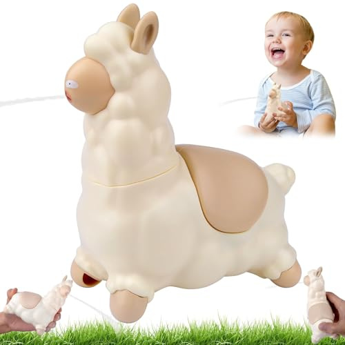 Vibbang Juguete Acuático de Llama Escupidora, Pistola de Agua de Alpaca, Rociador de Agua Interactivo de Alpaca para Niños, Divertido Aspersor de Agua de Alpaca para Verano y Playa Badezimmer