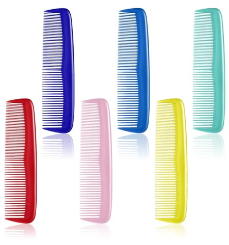 Funalix Lot de 12 peignes à cheveux de poche à dents fines, petits peignes de coiffage antistatiques anti-enchevêtrement, outils de toilettage quotidiens pour femmes et hommes (6 couleurs)