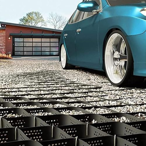 Caillebotis en plastique Grille de sol à géocellules résistantes aux charges lourdes, for pentes ou zones plates, système de pavés perméables de 5 cm d'épaisseur, grille d'allée Caillebotis stabilisat