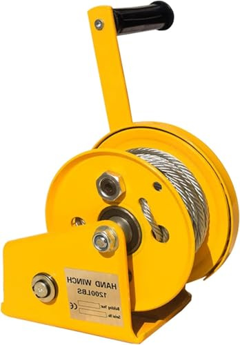 Cabrestante manual profesional de 1200 libras con freno portátil de trinquete para barcos, diseño compacto, fácil de usar, rodamiento resistente, ideal para aplicaciones al aire libre y marinas.