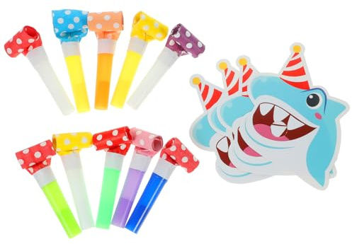 Abaodam Lot De 20 Sifflets De Fête En Plastique Motif Requin, Garçon Et Filles Et Adultes, Taille Standard, Sifflets Amusants Pour Événements Sportifs, Fêtes D’anniversaire Et Rassemblements Familiaux